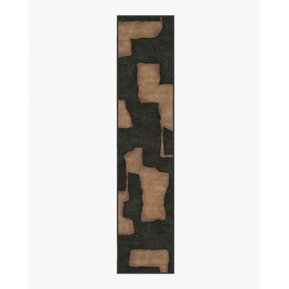 Impresa Charcoal & Taupe Flatwoven Rug - 75 x 365 cm - Rug + Pad System