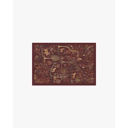 Wilder Burgundy Multicolour Flatwoven Rug - 60 x 90 cm - Rug + Pad System