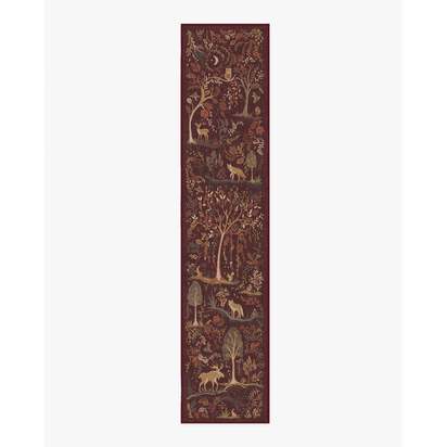 Wilder Burgundy Multicolour Flatwoven Rug - 75 x 365 cm - Rug + Pad System