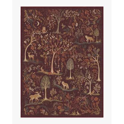 Wilder Burgundy Multicolour Flatwoven Rug - 275 x 365 cm - Rug + Pad System