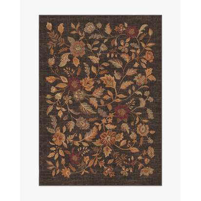 Anonna Dark Wood Flatwoven Rug - 150 x 215 cm - Rug + Pad System