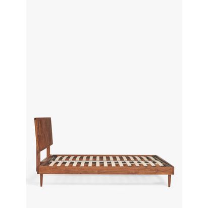 John Lewis + Swoon Franklin Bed Frame, King Size, Dark Brown Acacia | H105 x W157.6 x D210.8cm