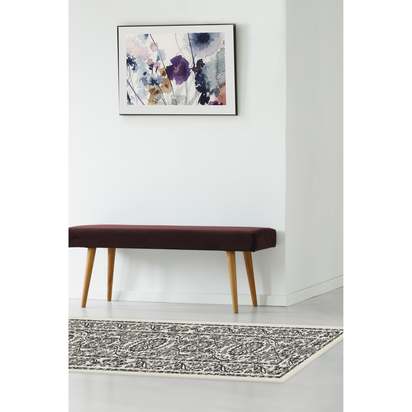 Delphina Black & White Flatwoven Rug - 150 x 215 cm - Rug + Pad System