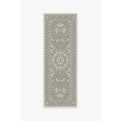 Almana Black & White Flatwoven Rug - 75 x 215 cm - Rug + Pad System