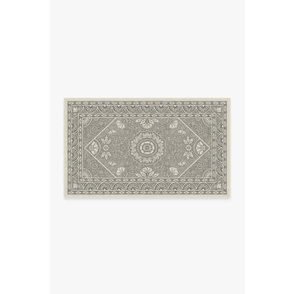Almana Black & White Flatwoven Rug - 90 x 150 cm - Rug + Pad System
