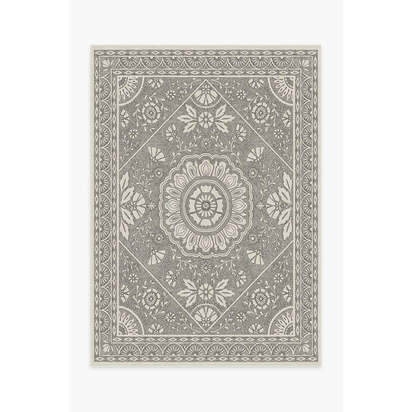 Almana Black & White Flatwoven Rug - 150 x 215 cm - Rug + Pad System