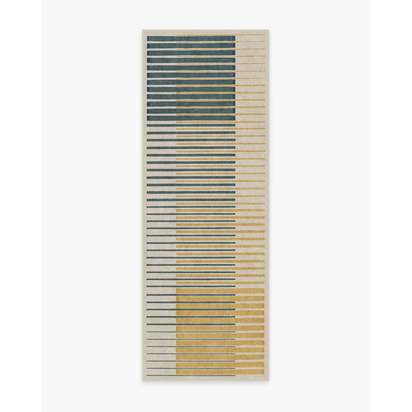 Gradasi Teal Quartz Flatwoven Rug - 75 x 215 cm - Rug + Pad System