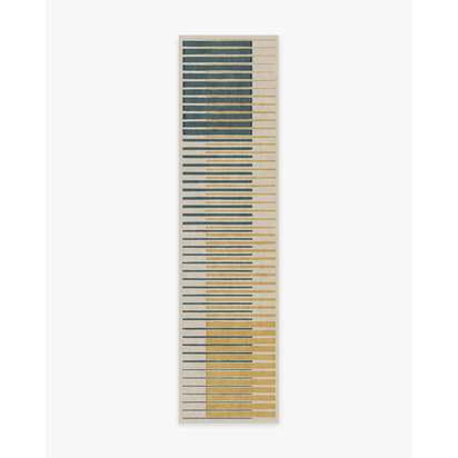 Gradasi Teal Quartz Flatwoven Rug - 75 x 305 cm - Rug + Pad System