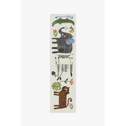 Jungle Safari Multicolour Flatwoven Rug - 75 x 305 cm - Rug + Pad System