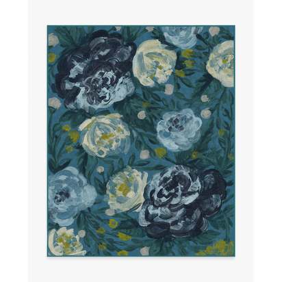 Camellia Midnight Flatwoven Rug - 245 x 305 cm - Rug + Pad System