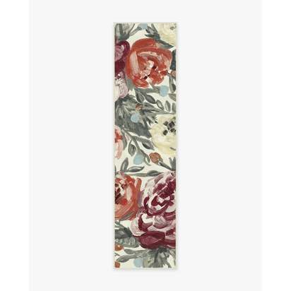 Camellia Currant Flatwoven Rug - 75 x 305 cm - Rug + Pad System