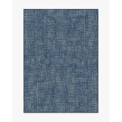 Crosshatch Sapphire Flatwoven Rug - 150 x 215 cm - Rug + Pad System