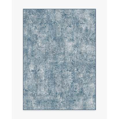 Serenata Slate Blue Flatwoven Rug - 150 x 215 cm - Rug + Pad System