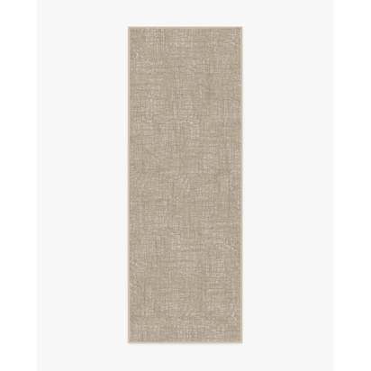 Crosshatch Natural Flatwoven Rug - 75 x 215 cm - Rug + Pad System