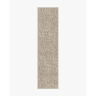 Crosshatch Natural Flatwoven Rug - 75 x 305 cm - Rug + Pad System