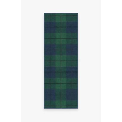 Buffalo Plaid Blackwatch Flatwoven Rug - 75 x 215 cm - Rug + Pad System