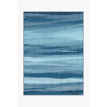 Meridian Blue Flatwoven Rug - 150 x 215 cm - Rug + Pad System