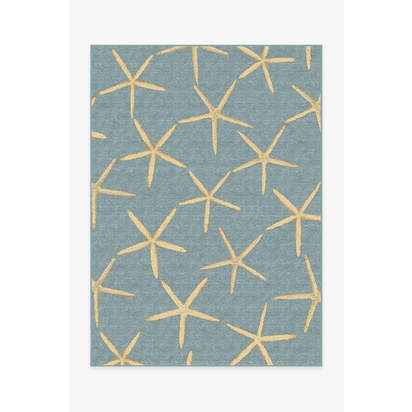 Starfish Pale Blue Flatwoven Rug - 150 x 215 cm - Rug + Pad System
