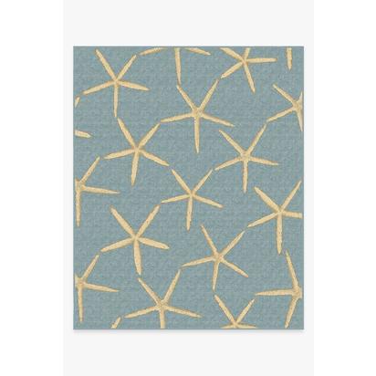 Starfish Pale Blue Flatwoven Rug - 245 x 305 cm - Rug + Pad System