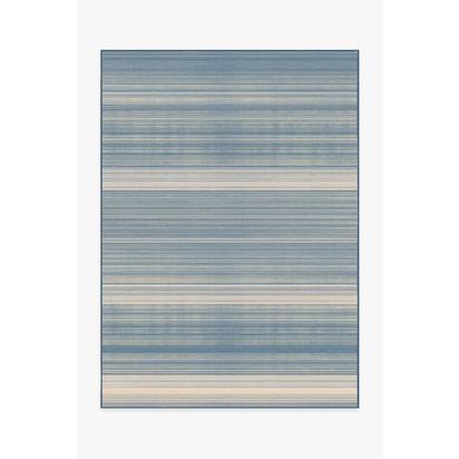 Coastal Linear Stripe Slate Flatwoven Rug - 150 x 215 cm - Rug + Pad System