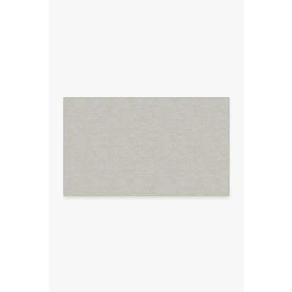 Heathered Solid Dove Grey Flatwoven Rug - 90 x 150 cm - Rug + Pad System