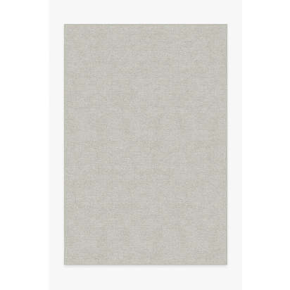 Heathered Solid Dove Grey Flatwoven Rug - 185 x 275 cm - Rug + Pad System