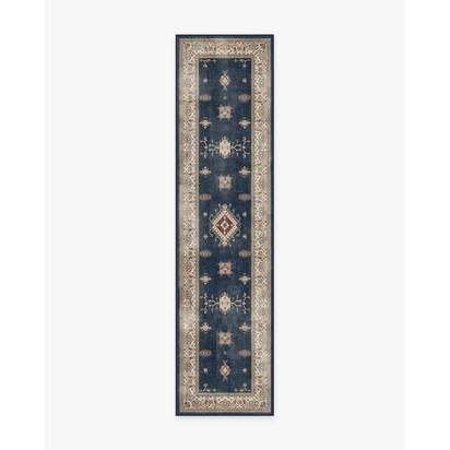 Verena Sapphire Flatwoven Rug - 75 x 305 cm - Rug + Pad System
