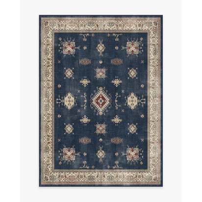 Verena Sapphire Flatwoven Rug - 150 x 215 cm - Rug + Pad System