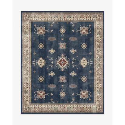Verena Sapphire Flatwoven Rug - 245 x 305 cm - Rug + Pad System