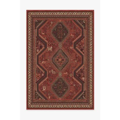 Zareen Scarlet Red Flatwoven Rug - 185 x 275 cm - Rug + Pad System