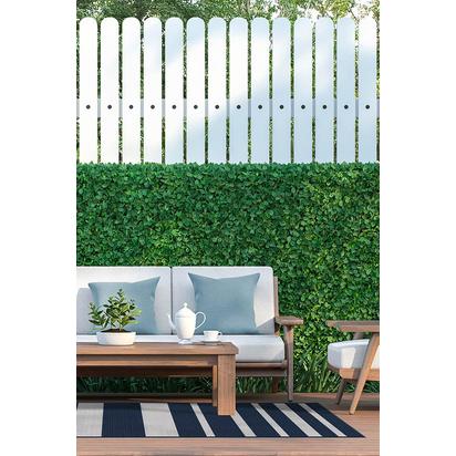 Sailmaker Stripe Blue Outdoor Rug - 75 x 305 cm - Rug + Pad System