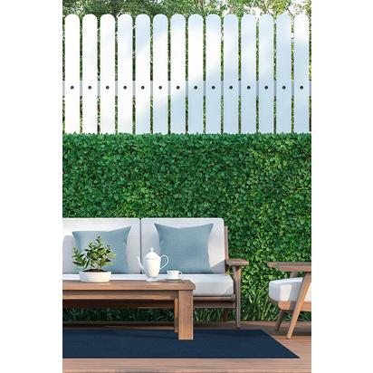 Denim Solid Indigo Blue Outdoor Rug - 185 x 275 cm - Rug + Pad System