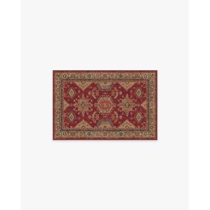 Cambria Ruby Flatwoven Rug - 60 x 90 cm - Rug + Pad System