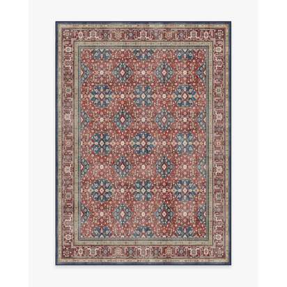 Alessia Royal Red Flatwoven Rug - 150 x 215 cm - Rug + Pad System