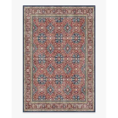 Alessia Royal Red Flatwoven Rug - 185 x 275 cm - Rug + Pad System