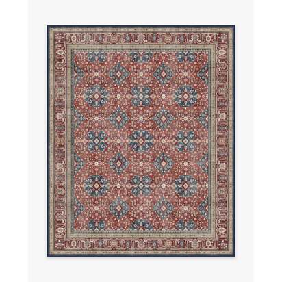 Alessia Royal Red Flatwoven Rug - 245 x 305 cm - Rug + Pad System