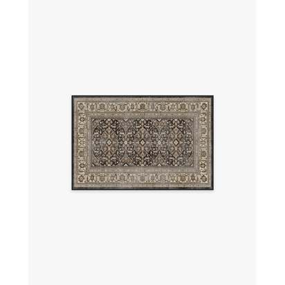 Alessia Dark Wood Flatwoven Rug - 60 x 90 cm - Rug + Pad System