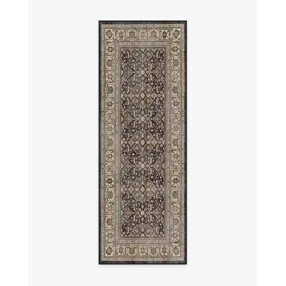 Alessia Dark Wood Flatwoven Rug - 75 x 215 cm - Rug + Pad System