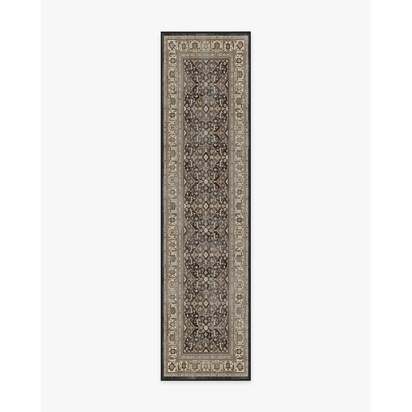 Alessia Dark Wood Flatwoven Rug - 75 x 305 cm - Rug + Pad System