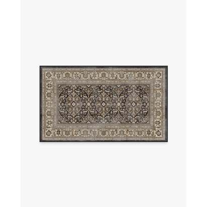 Alessia Dark Wood Flatwoven Rug - 90 x 150 cm - Rug + Pad System