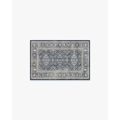Alessia Dusk Blue Flatwoven Rug - 60 x 90 cm - Rug + Pad System