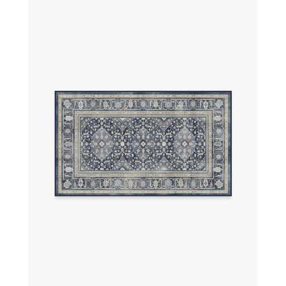 Alessia Dusk Blue Flatwoven Rug - 90 x 150 cm - Rug + Pad System