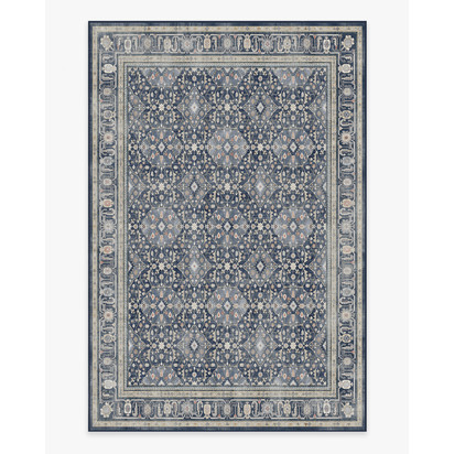 Alessia Dusk Blue Flatwoven Rug - 185 x 275 cm - Rug + Pad System