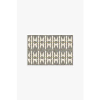 Carnaby Shadow Del Sol Flatwoven Rug by Jonathan Adler - 60 x 90 cm - Rug + Pad System
