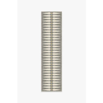Carnaby Shadow Del Sol Flatwoven Rug by Jonathan Adler - 75 x 305 cm - Rug + Pad System