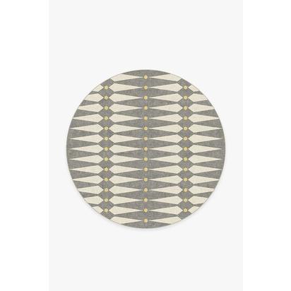Carnaby Shadow Del Sol Flatwoven Rug by Jonathan Adler - 185 Round cm - Rug + Pad System