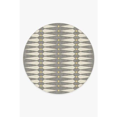 Carnaby Shadow Del Sol Flatwoven Rug by Jonathan Adler - 245 Round cm - Rug + Pad System