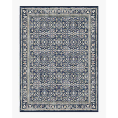 Alessia Dusk Blue Flatwoven Rug - 275 x 365 cm - Rug + Pad System