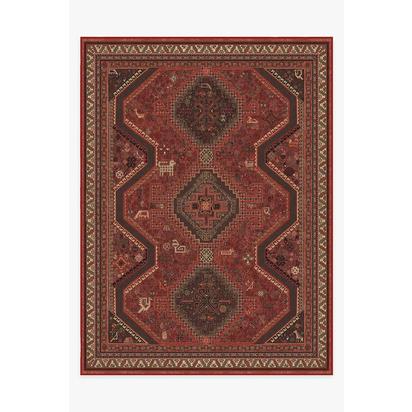 Zareen Scarlet Red Flatwoven Rug - 275 x 365 cm - Rug + Pad System