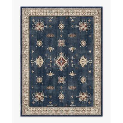 Verena Sapphire Flatwoven Rug - 275 x 365 cm - Rug + Pad System